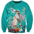 personalised-kookaburra-and-cockatoo-sweatshirt-australia-merry-christmas-aboriginal-teal-style