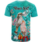 personalised-kookaburra-and-cockatoo-t-shirt-australia-merry-christmas-aboriginal-teal-style
