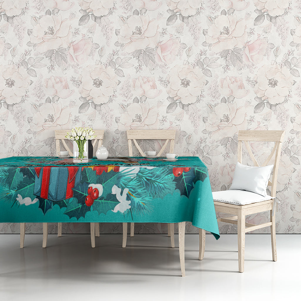 personalised-kookaburra-and-cockatoo-tablecloth-australia-merry-christmas-aboriginal-teal-style