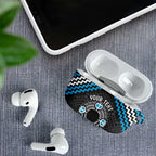 Personalised Aotearoa Niho Taniwha Motif AirPods Case Blue Style - Aussie Hoodie