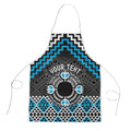 Personalised Aotearoa Niho Taniwha Motif Apron Blue Style - Aussie Hoodie