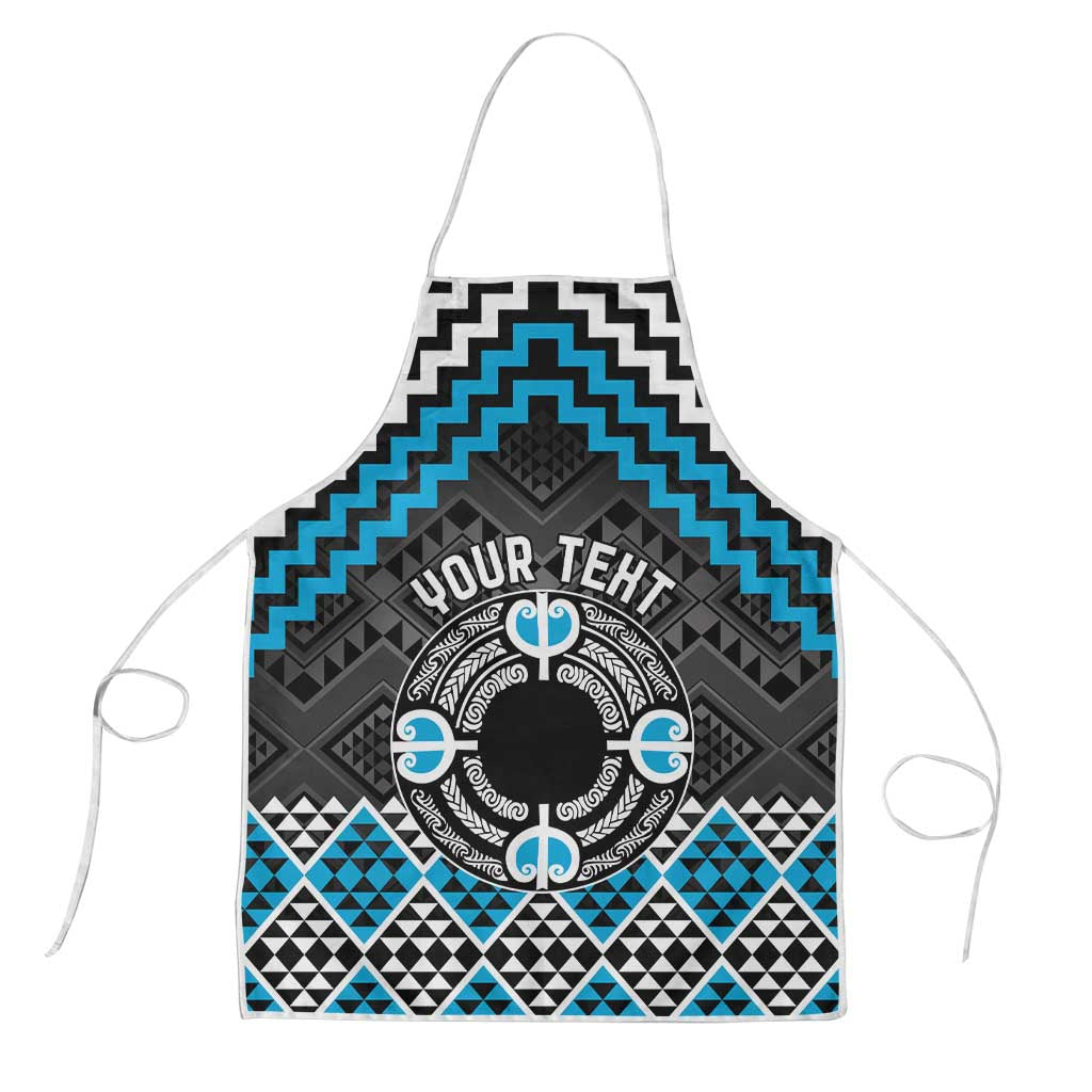 Personalised Aotearoa Niho Taniwha Motif Apron Blue Style - Aussie Hoodie