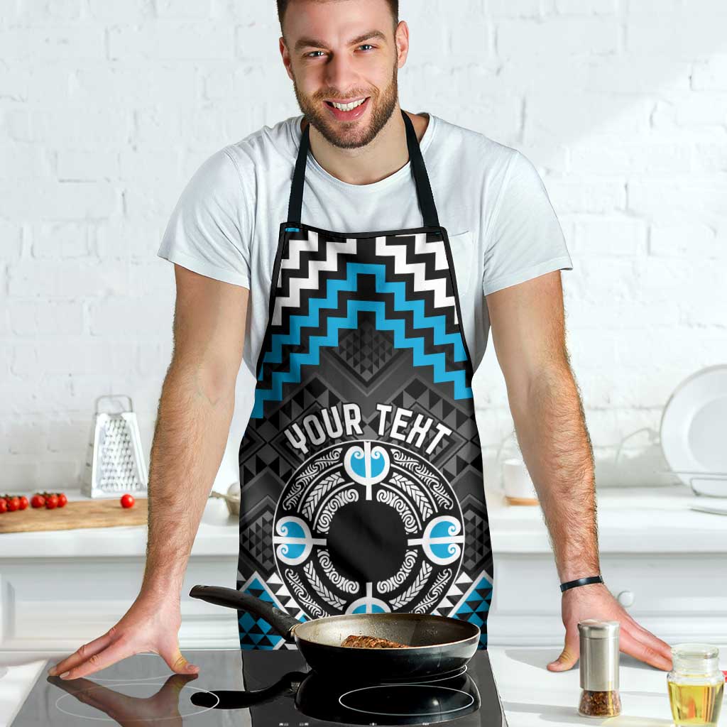 Personalised Aotearoa Niho Taniwha Motif Apron Blue Style - Aussie Hoodie