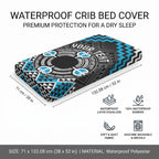 Personalised Aotearoa Niho Taniwha Motif Baby Bed Cover Blue Style