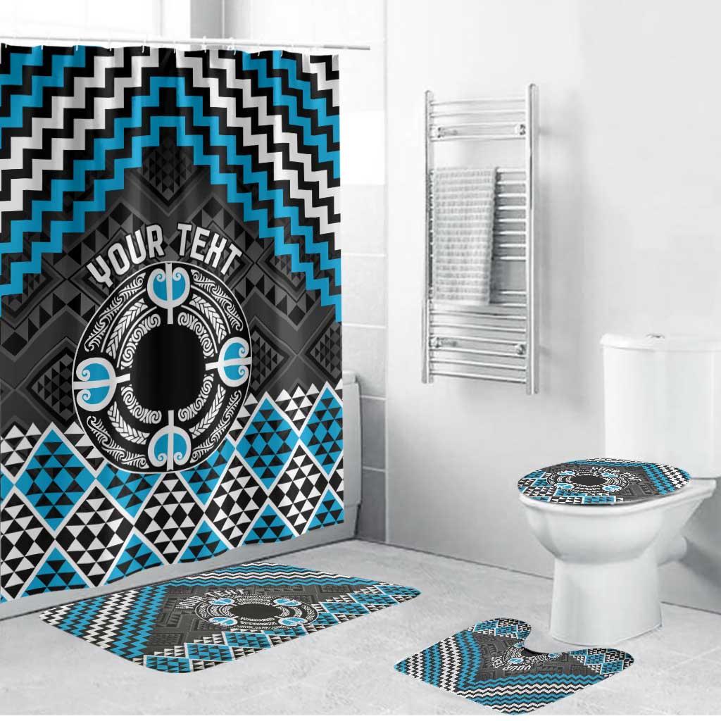 Personalised Aotearoa Niho Taniwha Motif Bathroom Set Blue Style - Aussie Hoodie