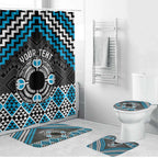 Personalised Aotearoa Niho Taniwha Motif Bathroom Set Blue Style - Aussie Hoodie