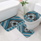 Personalised Aotearoa Niho Taniwha Motif Bathroom Set Blue Style - Aussie Hoodie