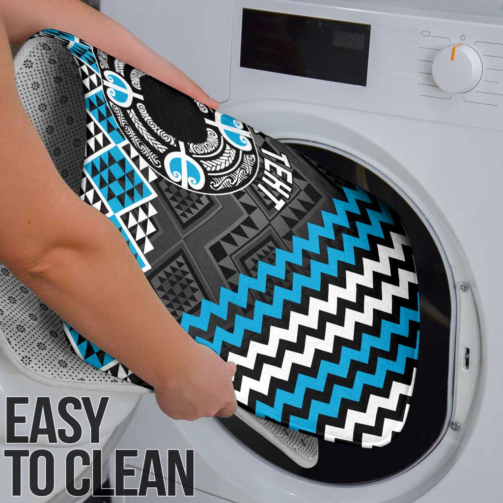 Personalised Aotearoa Niho Taniwha Motif Bathroom Set Blue Style - Aussie Hoodie
