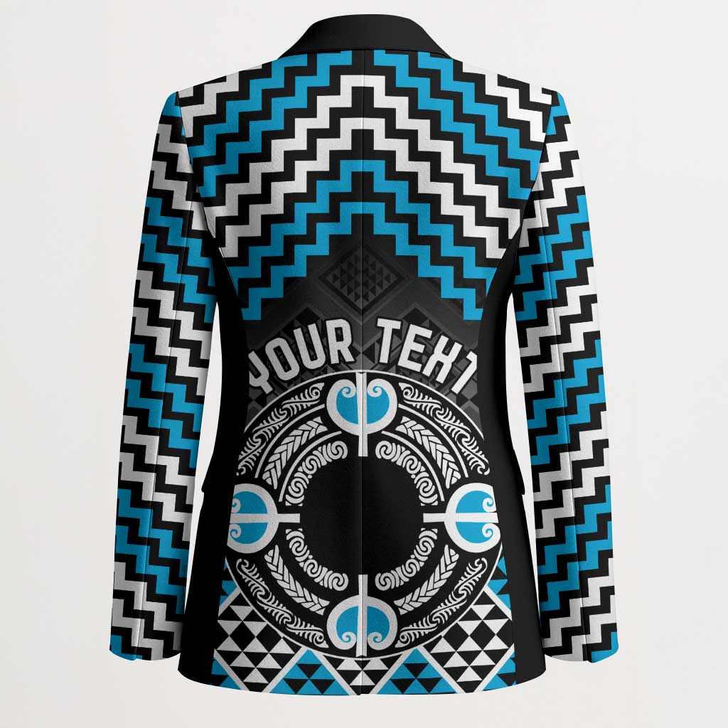 Personalised Aotearoa Niho Taniwha Motif Blazer Blue Style - Aussie Hoodie