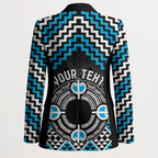 Personalised Aotearoa Niho Taniwha Motif Blazer Blue Style - Aussie Hoodie