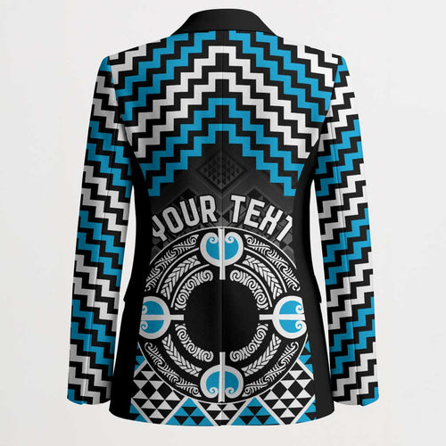 Personalised Aotearoa Niho Taniwha Motif Blazer Blue Style - Aussie Hoodie