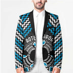 Personalised Aotearoa Niho Taniwha Motif Blazer Blue Style - Aussie Hoodie