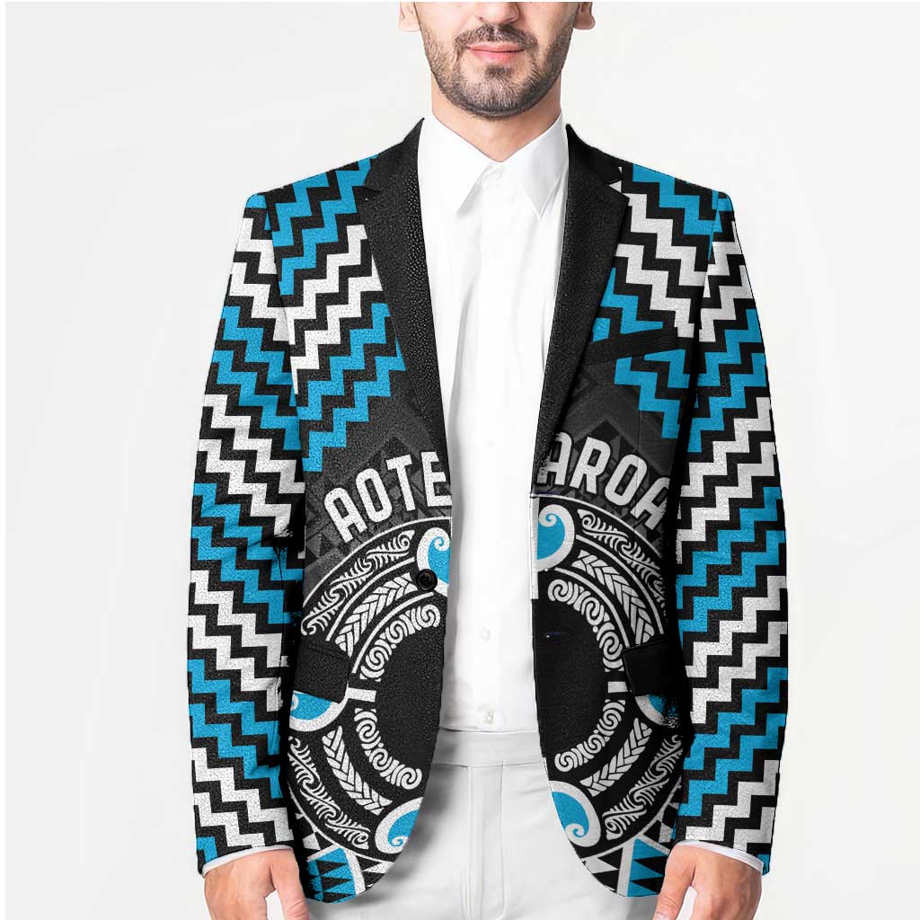 Personalised Aotearoa Niho Taniwha Motif Blazer Blue Style - Aussie Hoodie