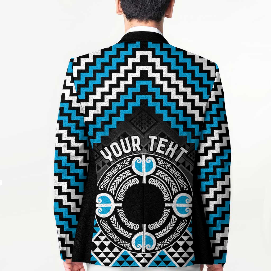 Personalised Aotearoa Niho Taniwha Motif Blazer Blue Style - Aussie Hoodie