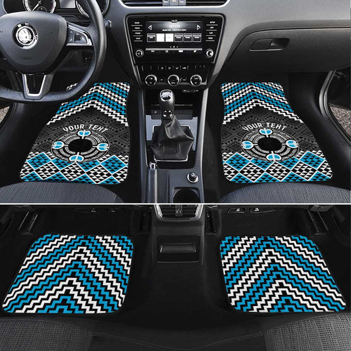 Personalised Aotearoa Niho Taniwha Motif Car Mats Blue Style
