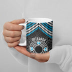 Personalised Aotearoa Niho Taniwha Motif Ceramic Mug Blue Style - Aussie Hoodie