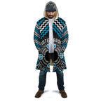 Personalised Aotearoa Niho Taniwha Motif Cloak Blue Style - Aussie Hoodie