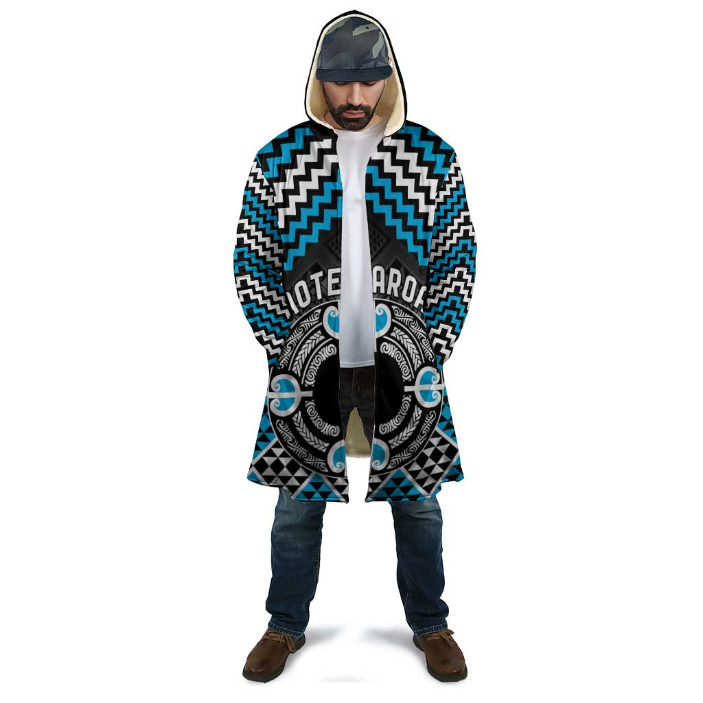 Personalised Aotearoa Niho Taniwha Motif Cloak Blue Style - Aussie Hoodie