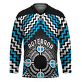 Personalised Aotearoa Niho Taniwha Motif Hockey Jersey Blue Style - Aussie Hoodie