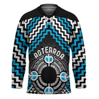 Personalised Aotearoa Niho Taniwha Motif Hockey Jersey Blue Style - Aussie Hoodie