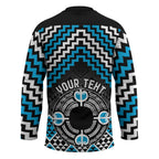 Personalised Aotearoa Niho Taniwha Motif Hockey Jersey Blue Style - Aussie Hoodie