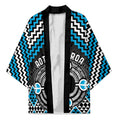 Personalised Aotearoa Niho Taniwha Motif Kimono Blue Style - Aussie Hoodie