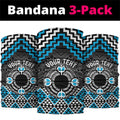 Personalised Aotearoa Niho Taniwha Motif Neck Gaiter Blue Style - Aussie Hoodie