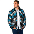 Personalised Aotearoa Niho Taniwha Motif Padded Jacket Blue Style - Aussie Hoodie