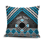 Personalised Aotearoa Niho Taniwha Motif Pillow Cover Blue Style - Aussie Hoodie