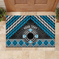 Personalised Aotearoa Niho Taniwha Motif Rubber Doormat Blue Style