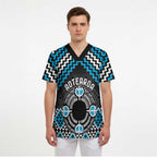 Personalised Aotearoa Niho Taniwha Motif Scrub Top Blue Style - Aussie Hoodie