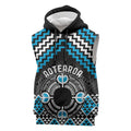 Personalised Aotearoa Niho Taniwha Motif Sleeveless Hoodie Blue Style - Aussie Hoodie