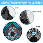 Personalised Aotearoa Niho Taniwha Motif Spare Tire Cover Blue Style