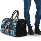 Personalised Aotearoa Niho Taniwha Motif Travel Bag Blue Style - Aussie Hoodie