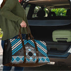 Personalised Aotearoa Niho Taniwha Motif Travel Bag Blue Style - Aussie Hoodie