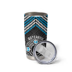 Personalised Aotearoa Niho Taniwha Motif Tumbler Cup Blue Style