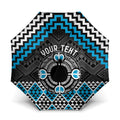 Personalised Aotearoa Niho Taniwha Motif Umbrella Blue Style - Aussie Hoodie