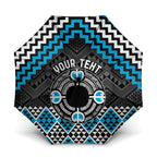 Personalised Aotearoa Niho Taniwha Motif Umbrella Blue Style - Aussie Hoodie