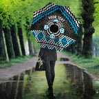 Personalised Aotearoa Niho Taniwha Motif Umbrella Blue Style - Aussie Hoodie