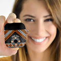 Personalised Aotearoa Niho Taniwha Motif AirPods Case Gold Style - Aussie Hoodie