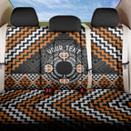 Personalised Aotearoa Niho Taniwha Motif Back Car Seat Cover Gold Style