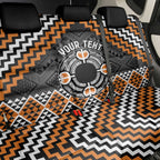 Personalised Aotearoa Niho Taniwha Motif Back Car Seat Cover Gold Style