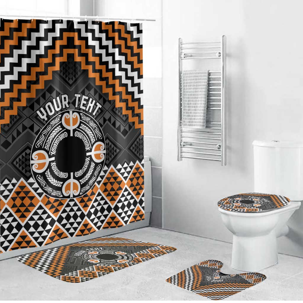 Personalised Aotearoa Niho Taniwha Motif Bathroom Set Gold Style - Aussie Hoodie