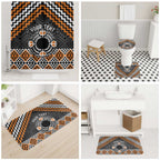 Personalised Aotearoa Niho Taniwha Motif Bathroom Set Gold Style - Aussie Hoodie