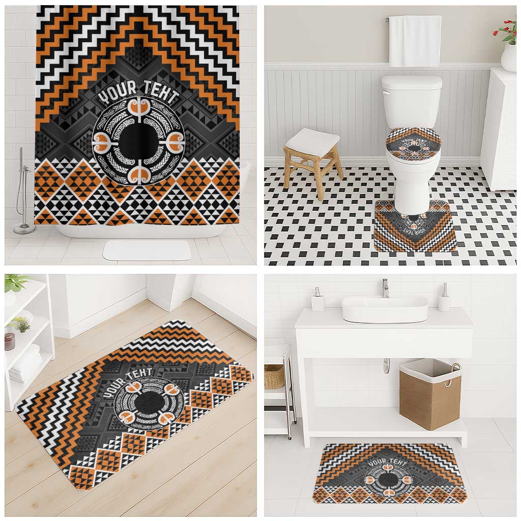 Personalised Aotearoa Niho Taniwha Motif Bathroom Set Gold Style - Aussie Hoodie