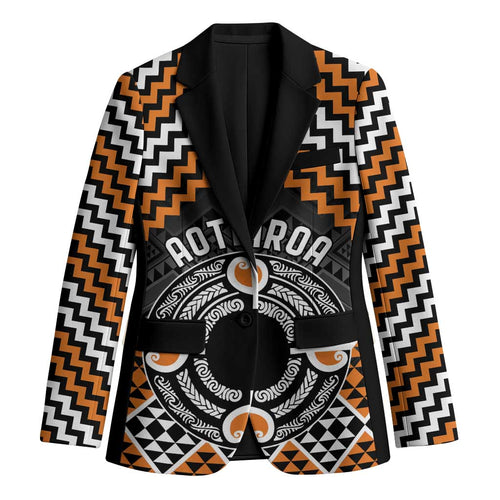 Personalised Aotearoa Niho Taniwha Motif Blazer Gold Style - Aussie Hoodie