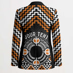 Personalised Aotearoa Niho Taniwha Motif Blazer Gold Style - Aussie Hoodie