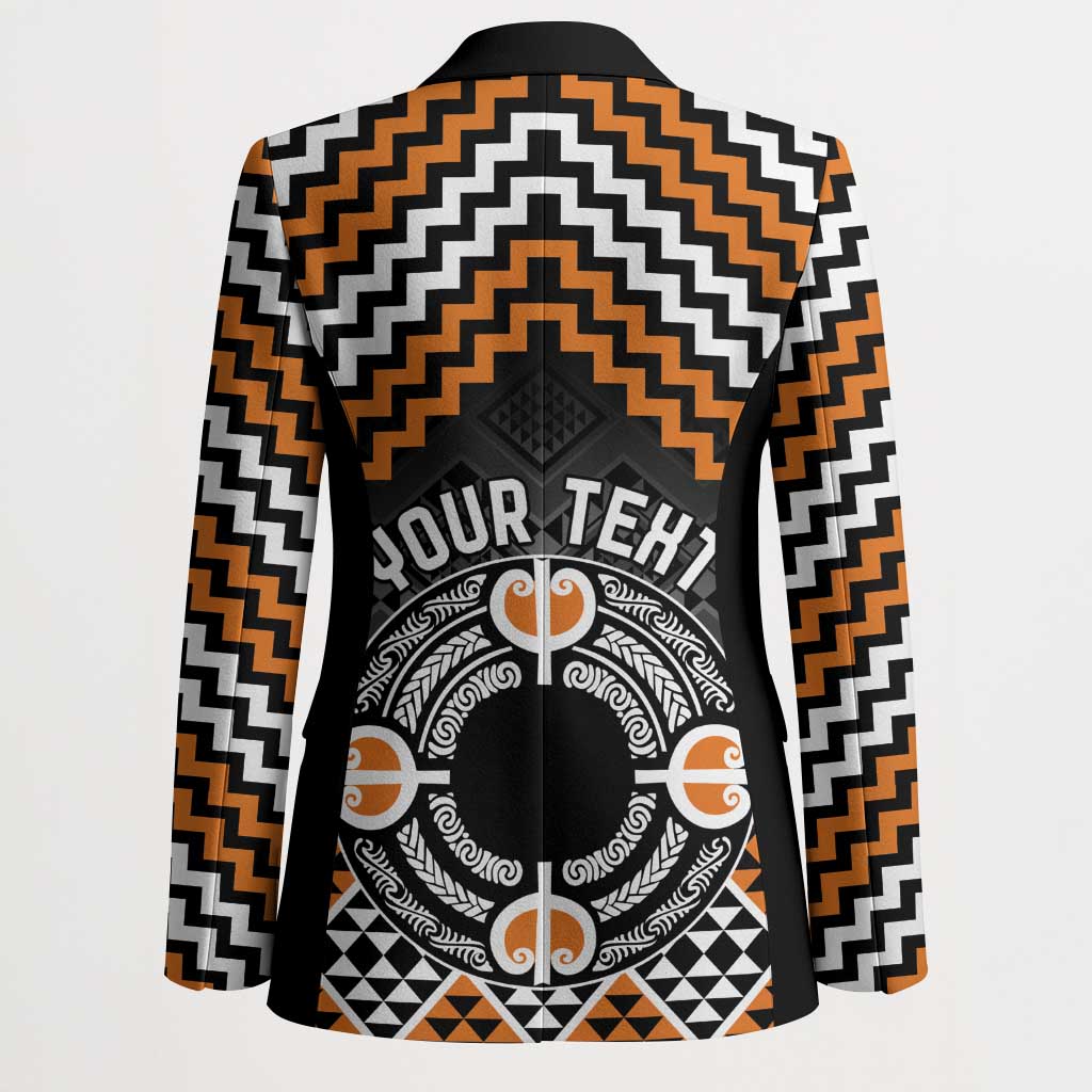 Personalised Aotearoa Niho Taniwha Motif Blazer Gold Style - Aussie Hoodie
