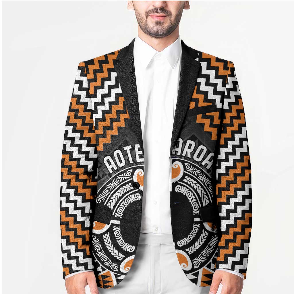 Personalised Aotearoa Niho Taniwha Motif Blazer Gold Style - Aussie Hoodie