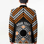 Personalised Aotearoa Niho Taniwha Motif Blazer Gold Style - Aussie Hoodie